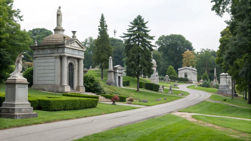 Woodlawn Cemetery Mausoleums in the Bronx, NY