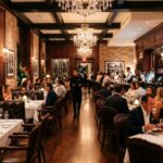 Prime 112 steakhouse dining room in Miami Beach with elegant seating and upscale atmosphere